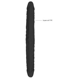 Real Rock Skin Double gode Realrock 36 x 4.4cm Noir